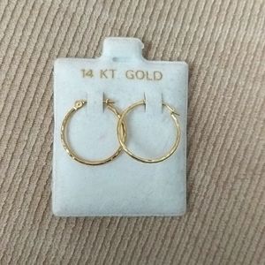 14k Gold Dainty Hoops